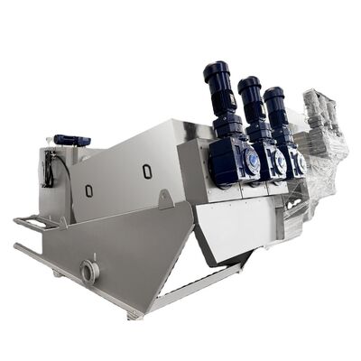 Mesin penguras lumpur stainless steel Screw Press Pembuatan air limbah Pembuatan limbah PLC 1000L